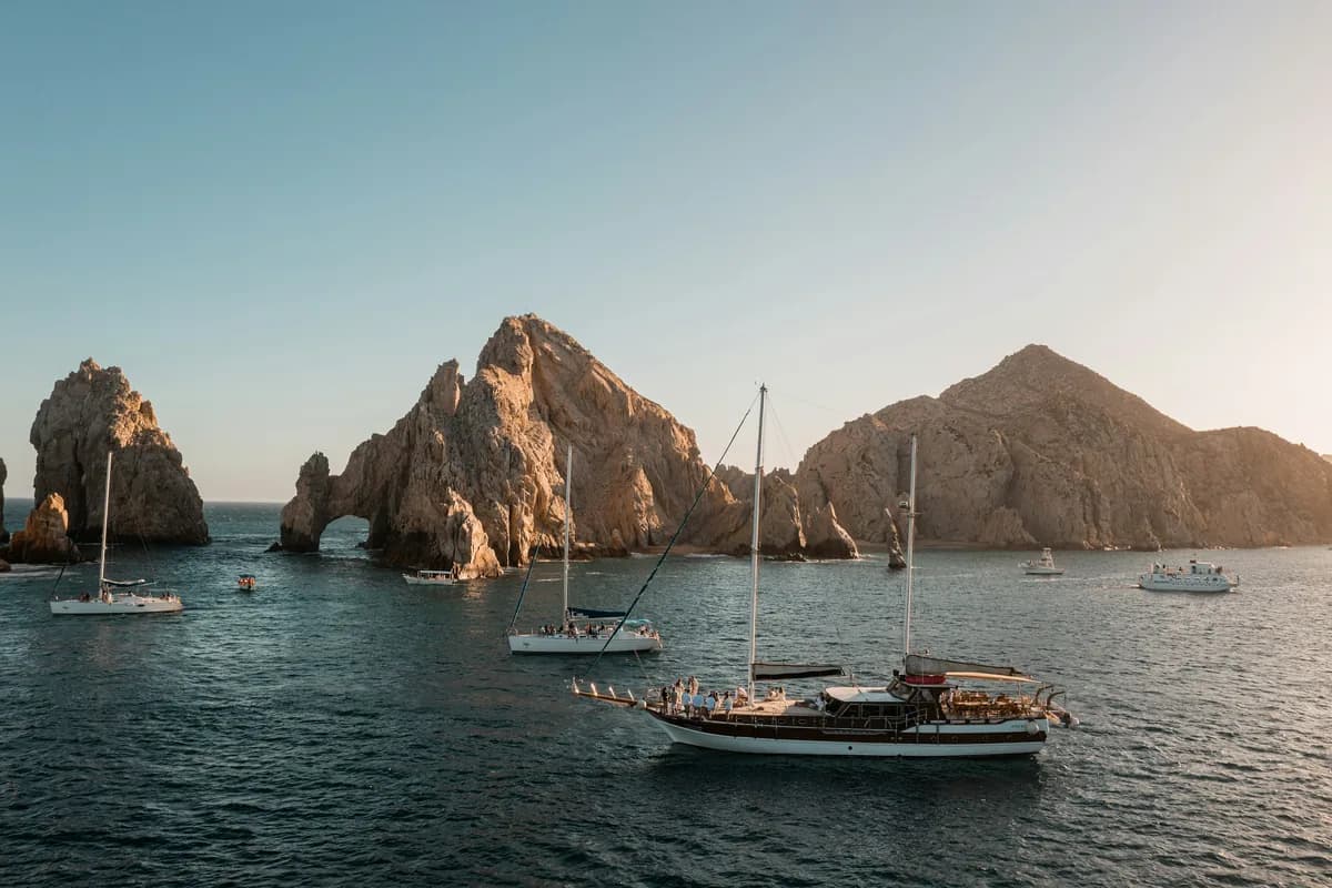 Boats and yachts in the marina at Cabo San Lucas